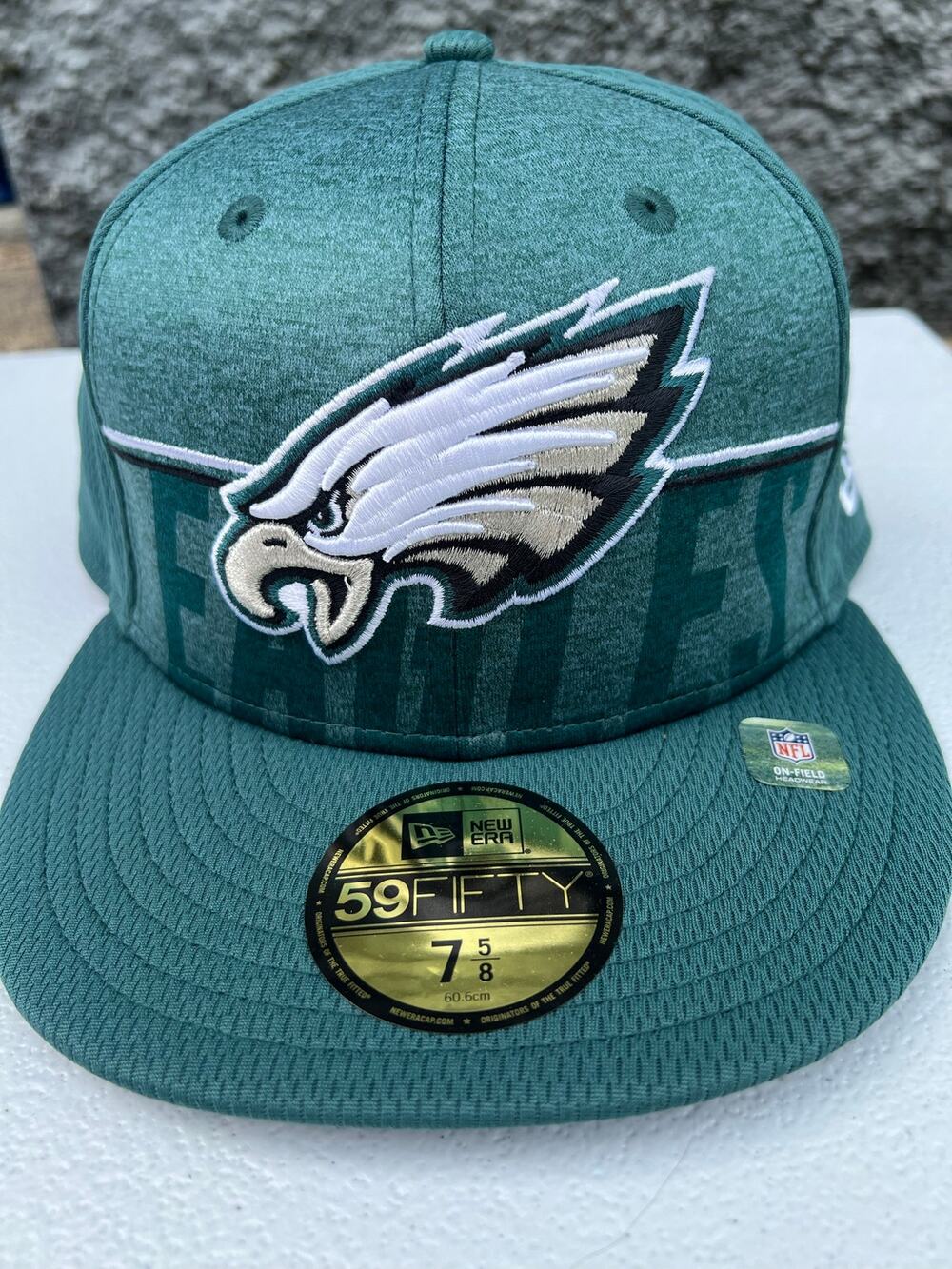 New Era Philadelphia Eagles 59Fifty Fitted Hat Size 7 5/8 NFL Cap Green RARE NWT